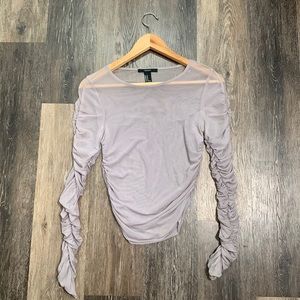 Mesh purple top